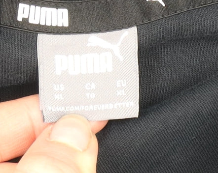 Puma Womens Black Hoodie Size XL Pullover Hooded Sweatshirt