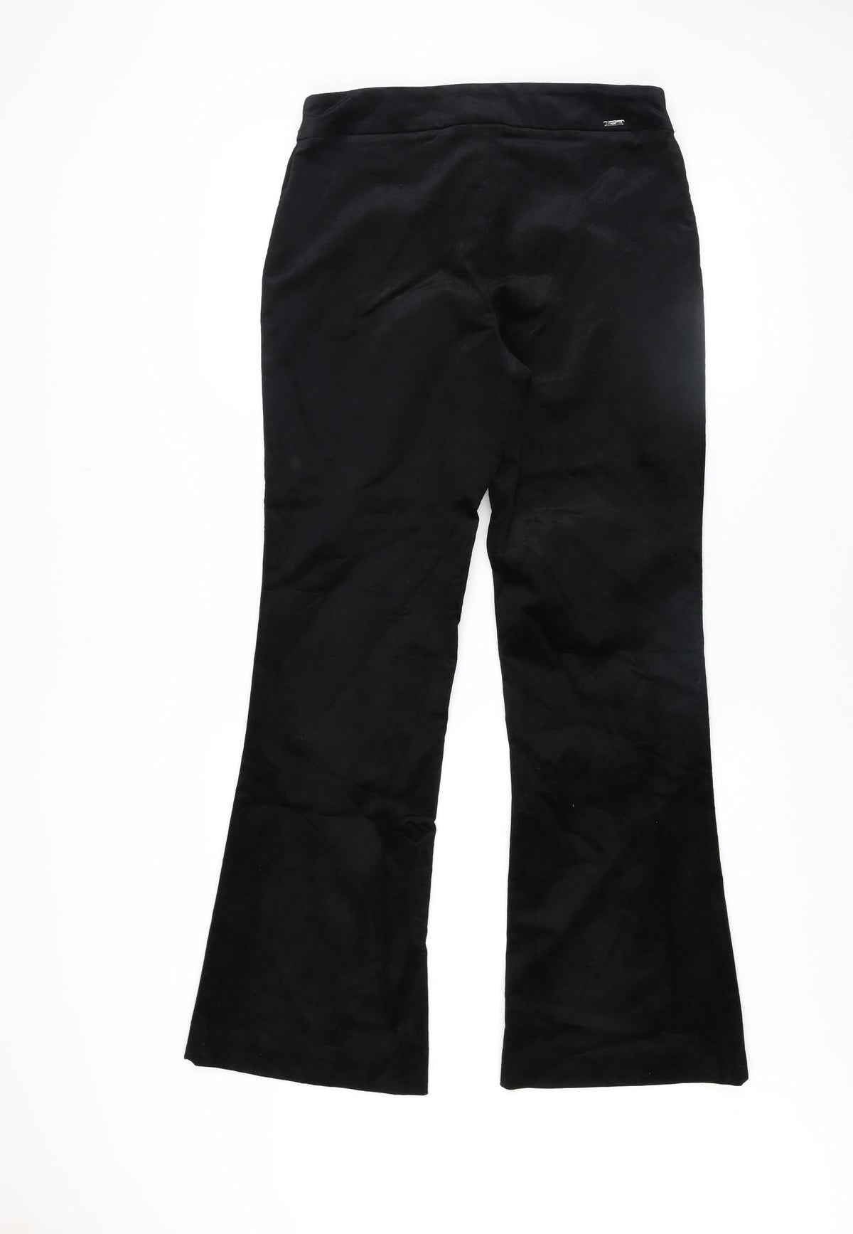 Up! Women's Black Regular Fit Flared Stretch Trousers Size 10
