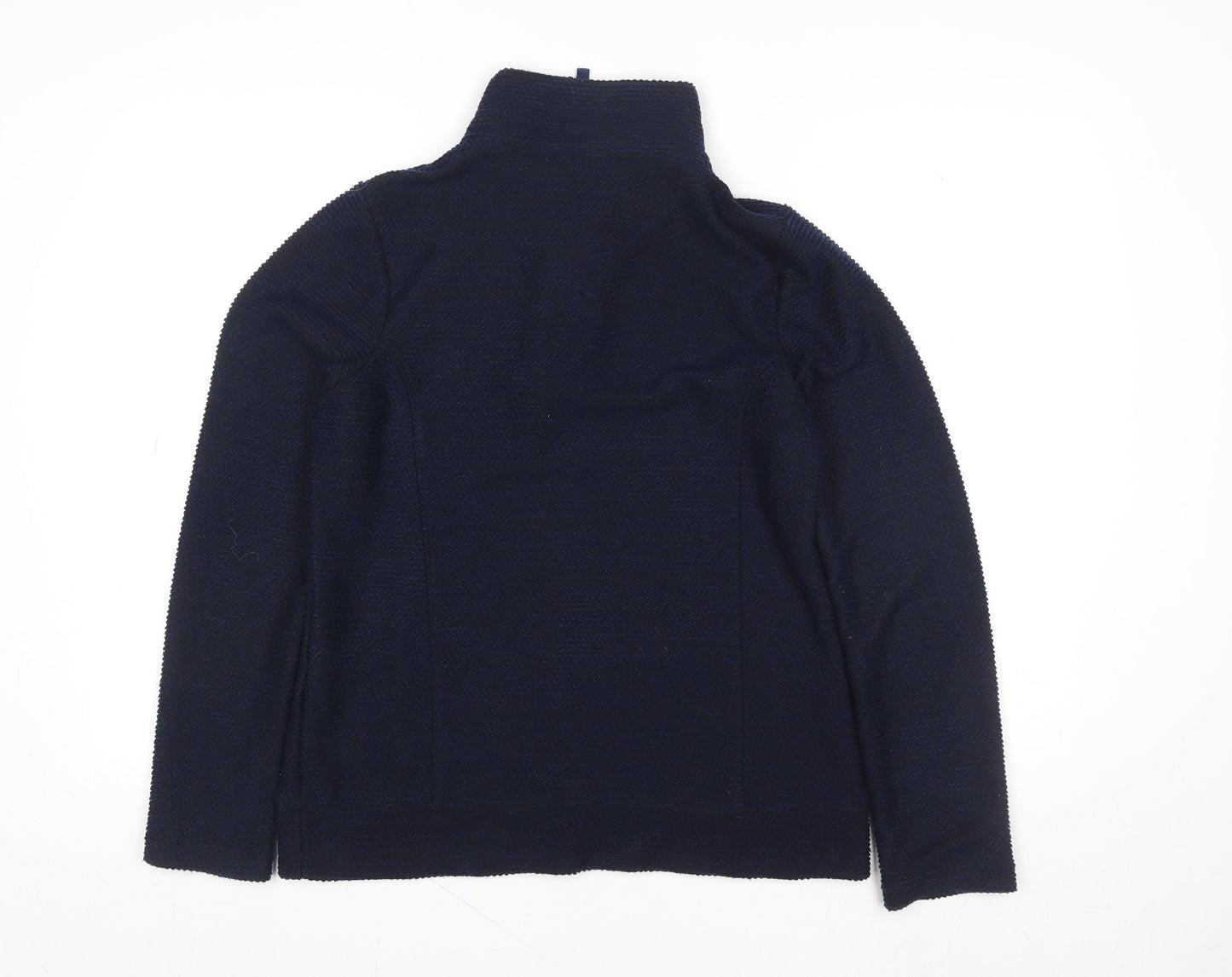 Crane Men Blue High Neck 1/2 Zip Pullover Sweatshirt M