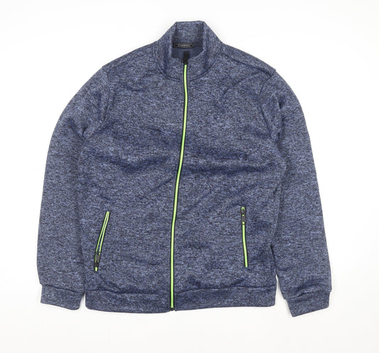 Slimwares Men's Blue Full Zip Polyester Fleece Jacket Size S
