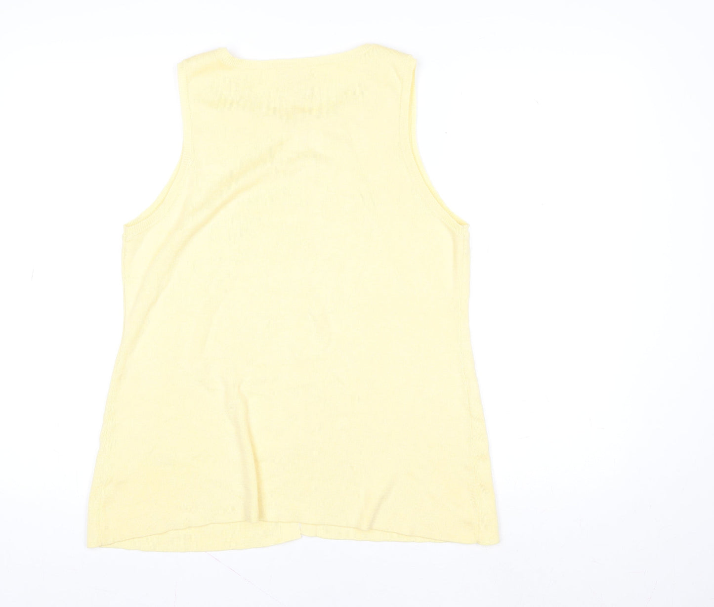 ASOS Women Yellow Sleeveless Button Camisole Top M