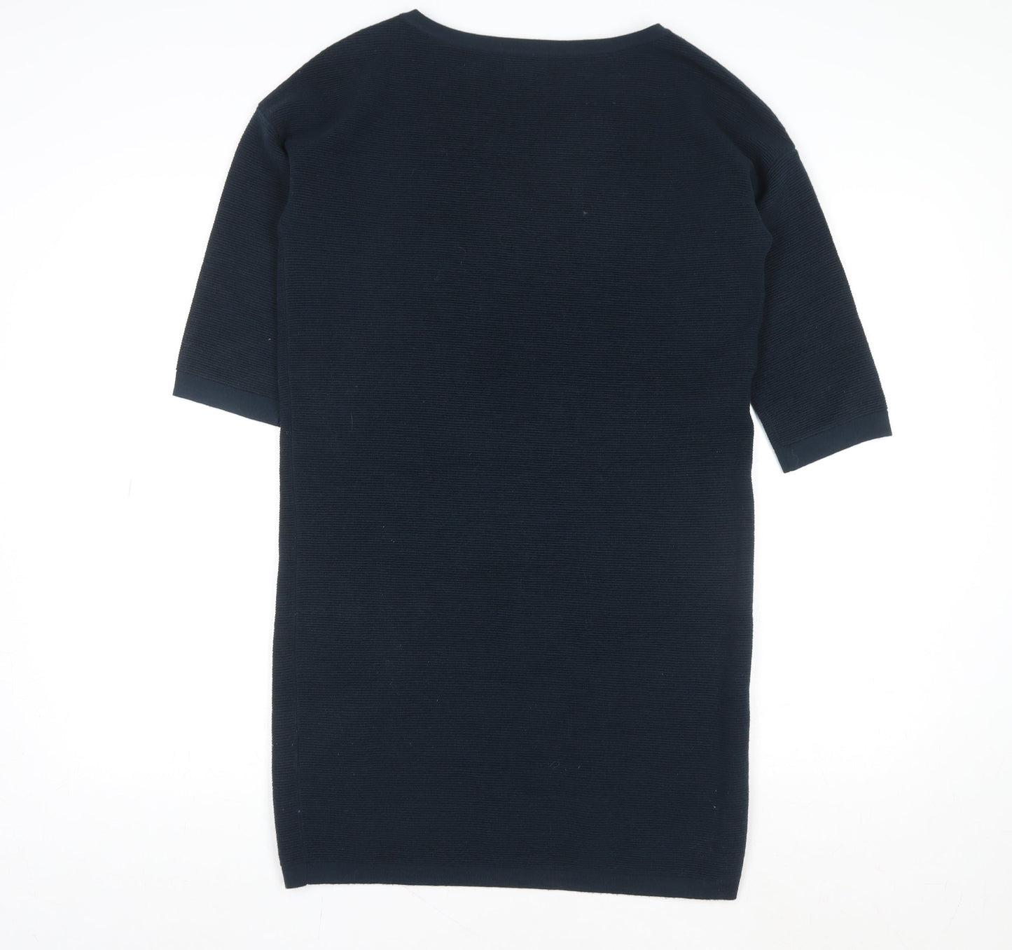 Jigsaw Women's Navy Wool Shift Dress Size S Knee Length