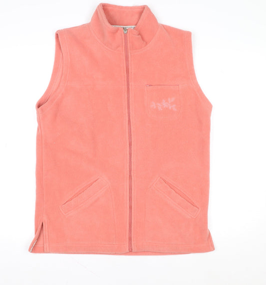 Country Rose Womens Pink Fleece Waistcoat Size M 14-16 Bodywarmer