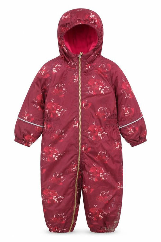Regatta Unisex Baby Red Floral Hooded Waterproof Coverall 18-24 Months