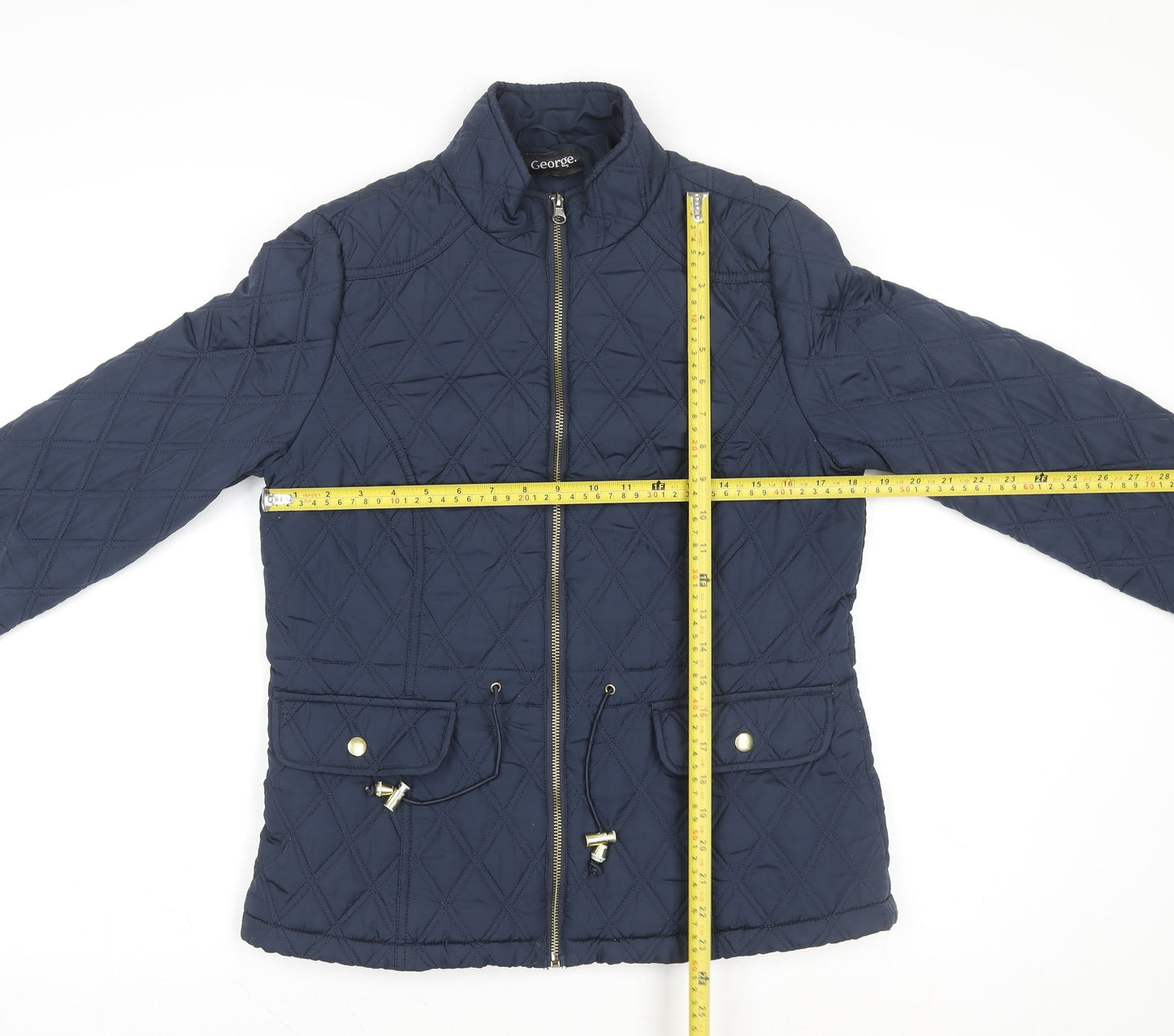George Women’s Blue Quilted Mid-Length Jacket UK 12