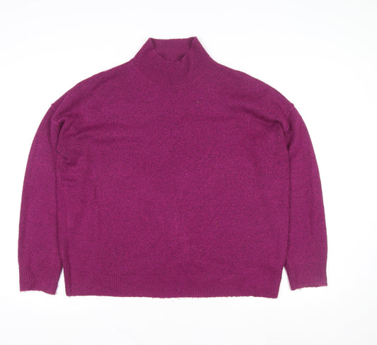Red Herring Women’s Purple Mock Neck Long Sleeve Jumper Size 12