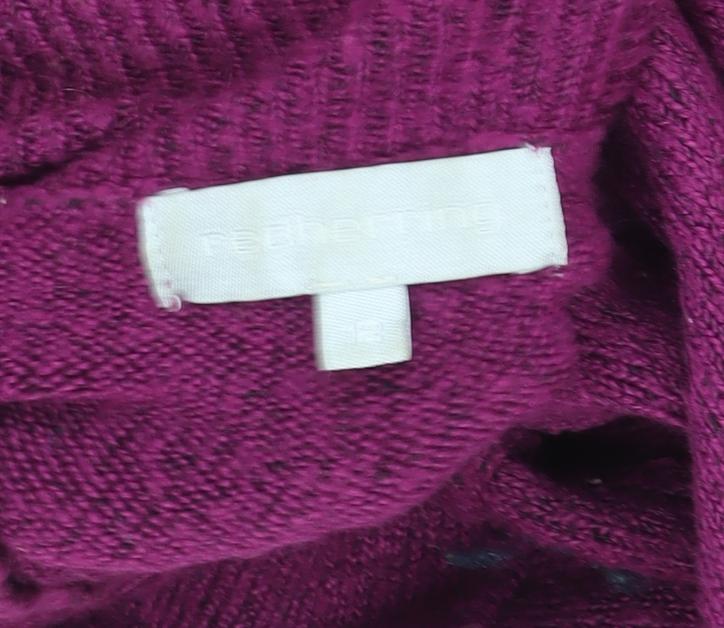 Red Herring Women’s Purple Mock Neck Long Sleeve Jumper Size 12