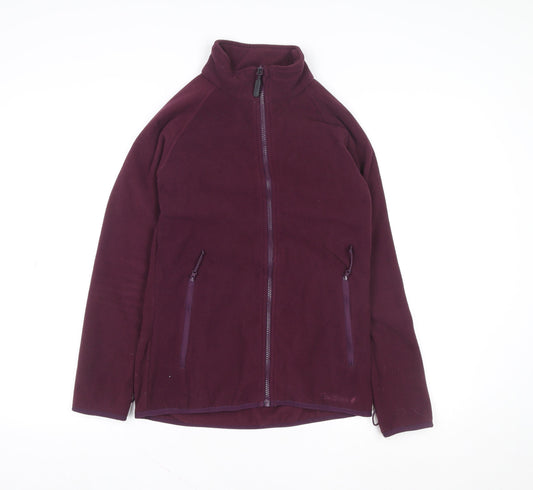 Peter Storm Womens Purple Fleece Zip Jacket Size 8 Regular Fit