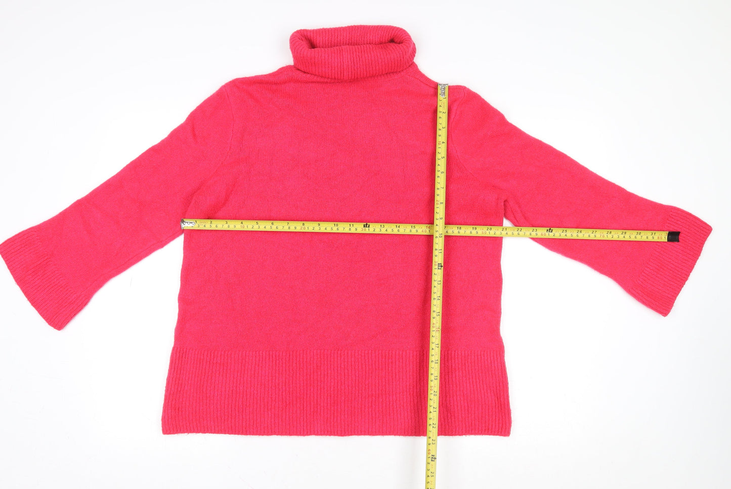 Savida Women’s Pink Roll Neck Long Sleeve Jumper Size XL