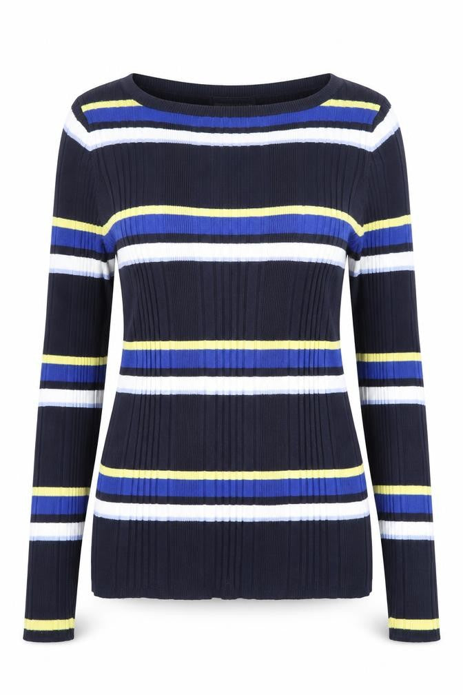 Marks & Spencer Women’s Multicoloured Striped Long Sleeve Pullover Jumper Size 16
