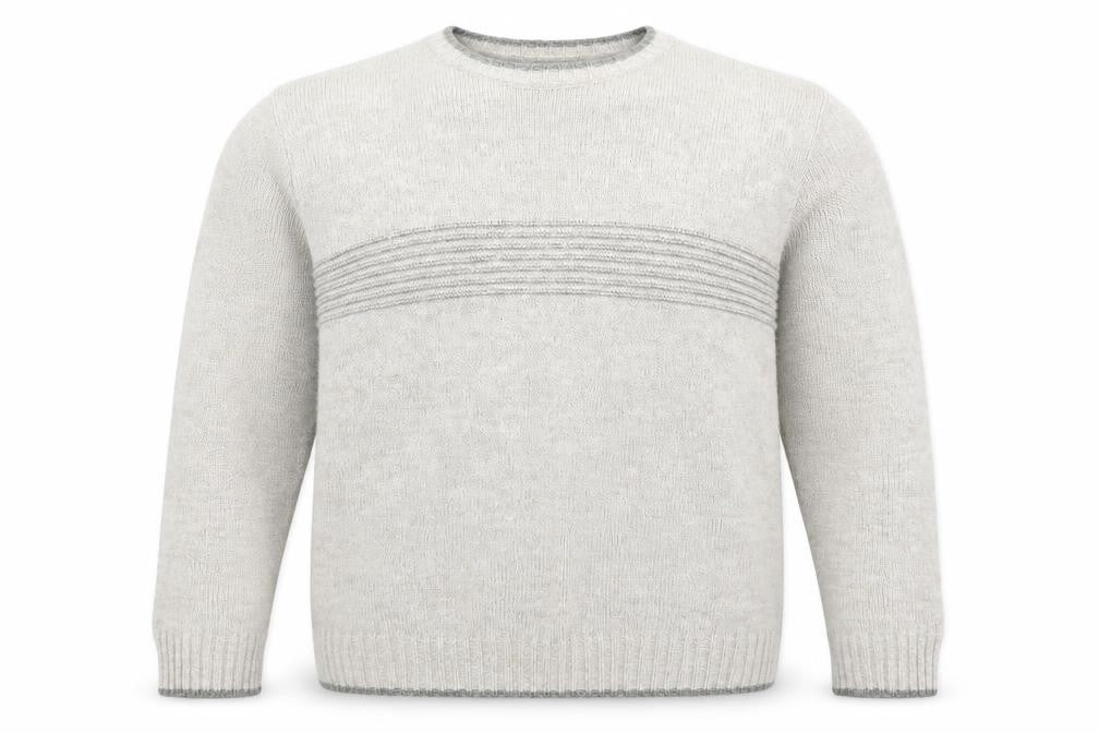 Marks & Spencer Men's Beige Wool Blend Crew Neck Jumper Size L