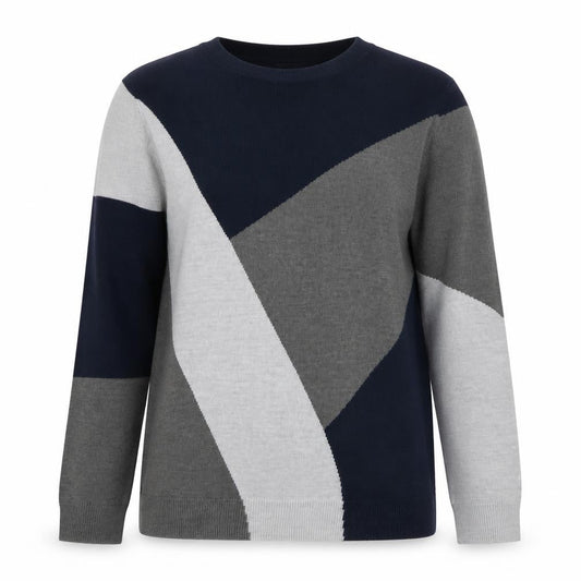 Marks & Spencer Women's Multicoloured Geometric Acrylic Jumper Size 10