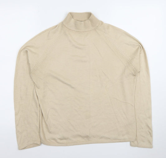 Savida Women’s Beige Roll Neck Knit Jumper Size 10-12