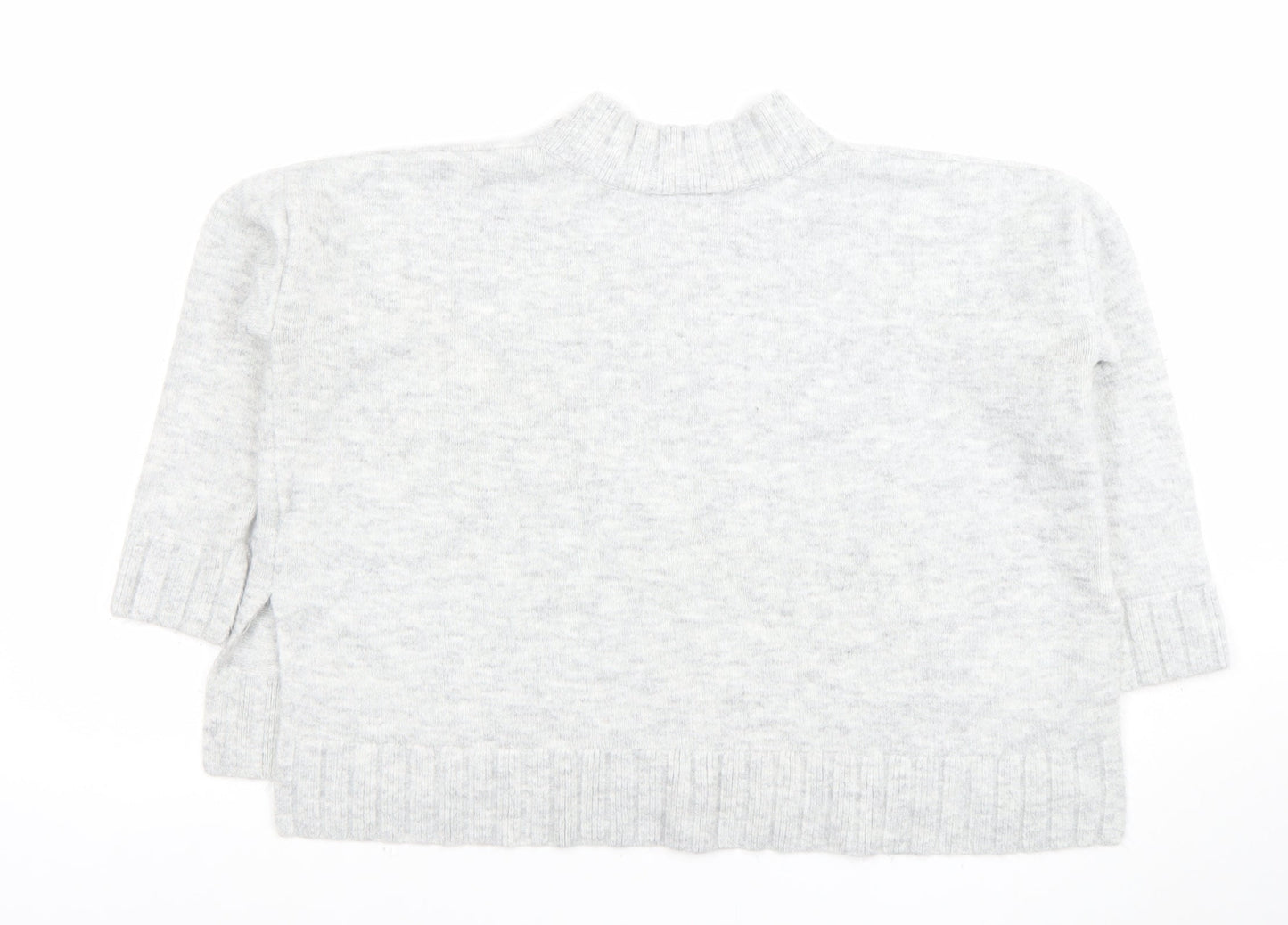 Dreams London Women's Grey V-Neck Knit Pullover Jumper One Size