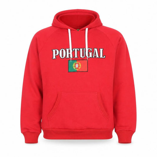 Força Portugal Men's Red Pullover Hoodie L Football Graphic