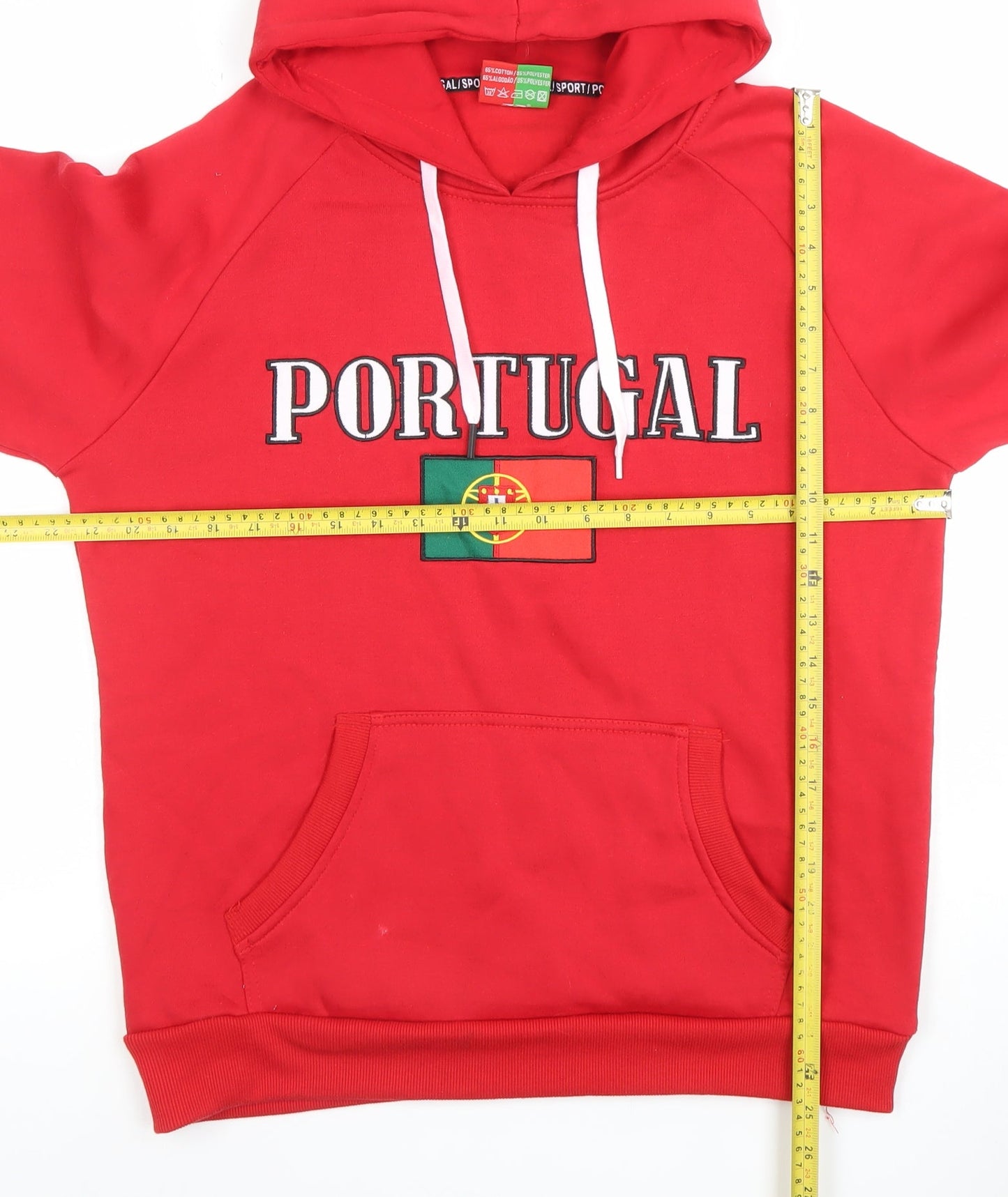 Força Portugal Men's Red Pullover Hoodie L Football Graphic