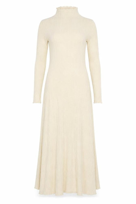 Mango Women Beige Long Sleeve Knit Maxi Dress Size 4