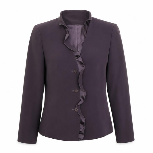 Libra Women's Brown Shawl Collar Suit Jacket Size 10