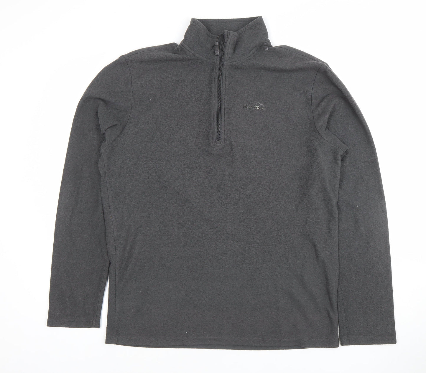 Peter Storm Mens Black Fleece 1/4 Zip Pullover Sweatshirt M