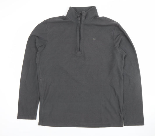 Peter Storm Mens Black Fleece 1/4 Zip Pullover Sweatshirt M