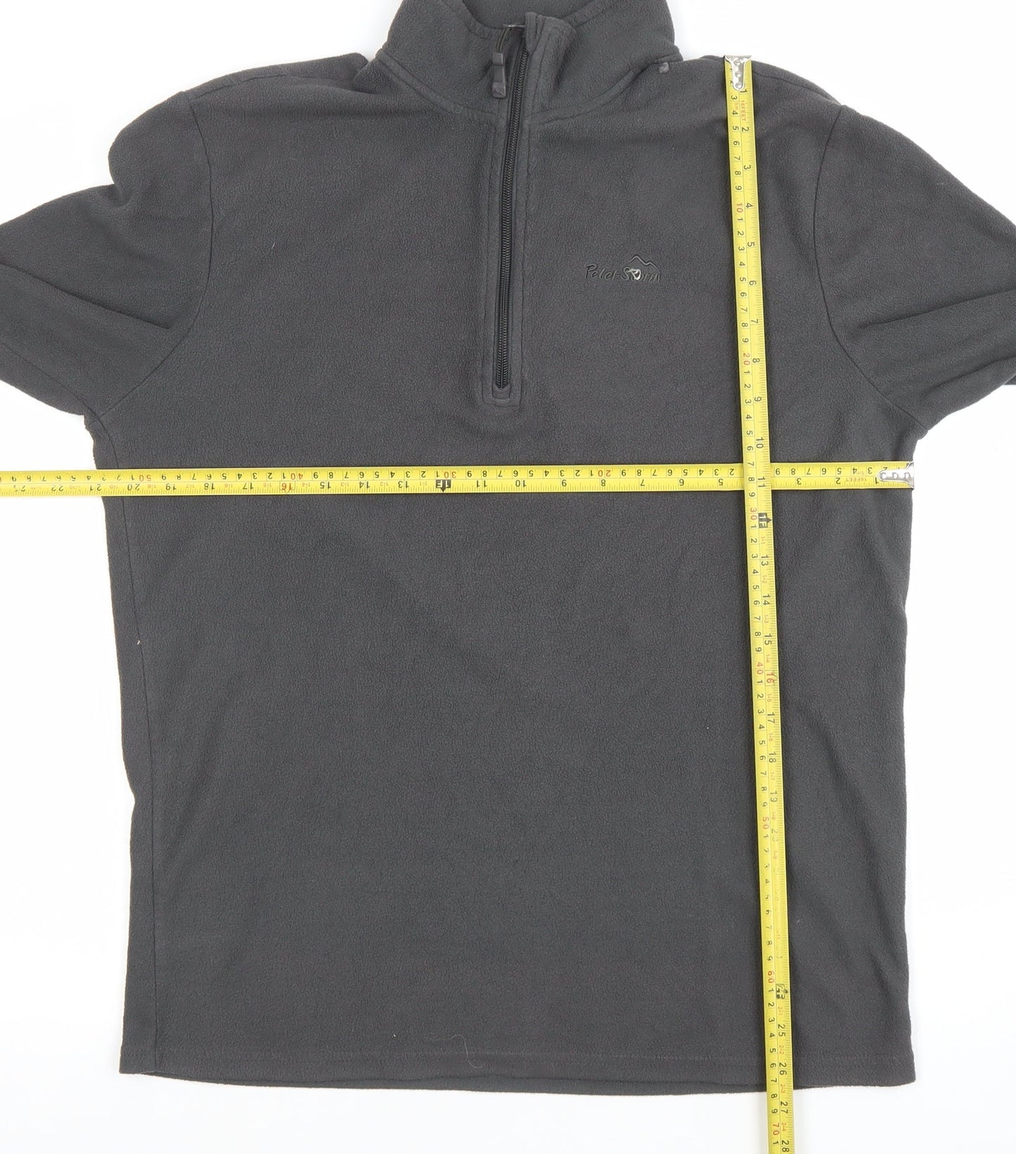 Peter Storm Mens Black Fleece 1/4 Zip Pullover Sweatshirt M