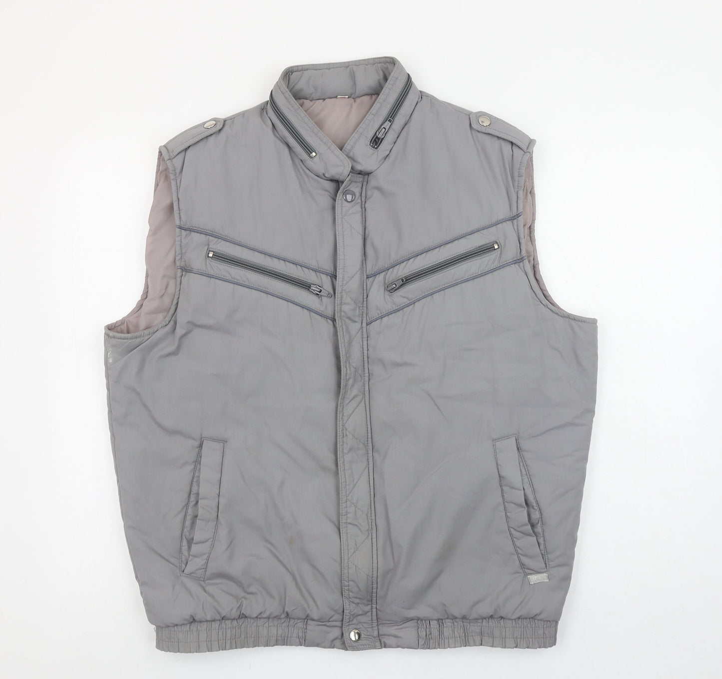 Nico Men’s Grey Padded Bodywarmer Waistcoat Size 44 Regular Fit