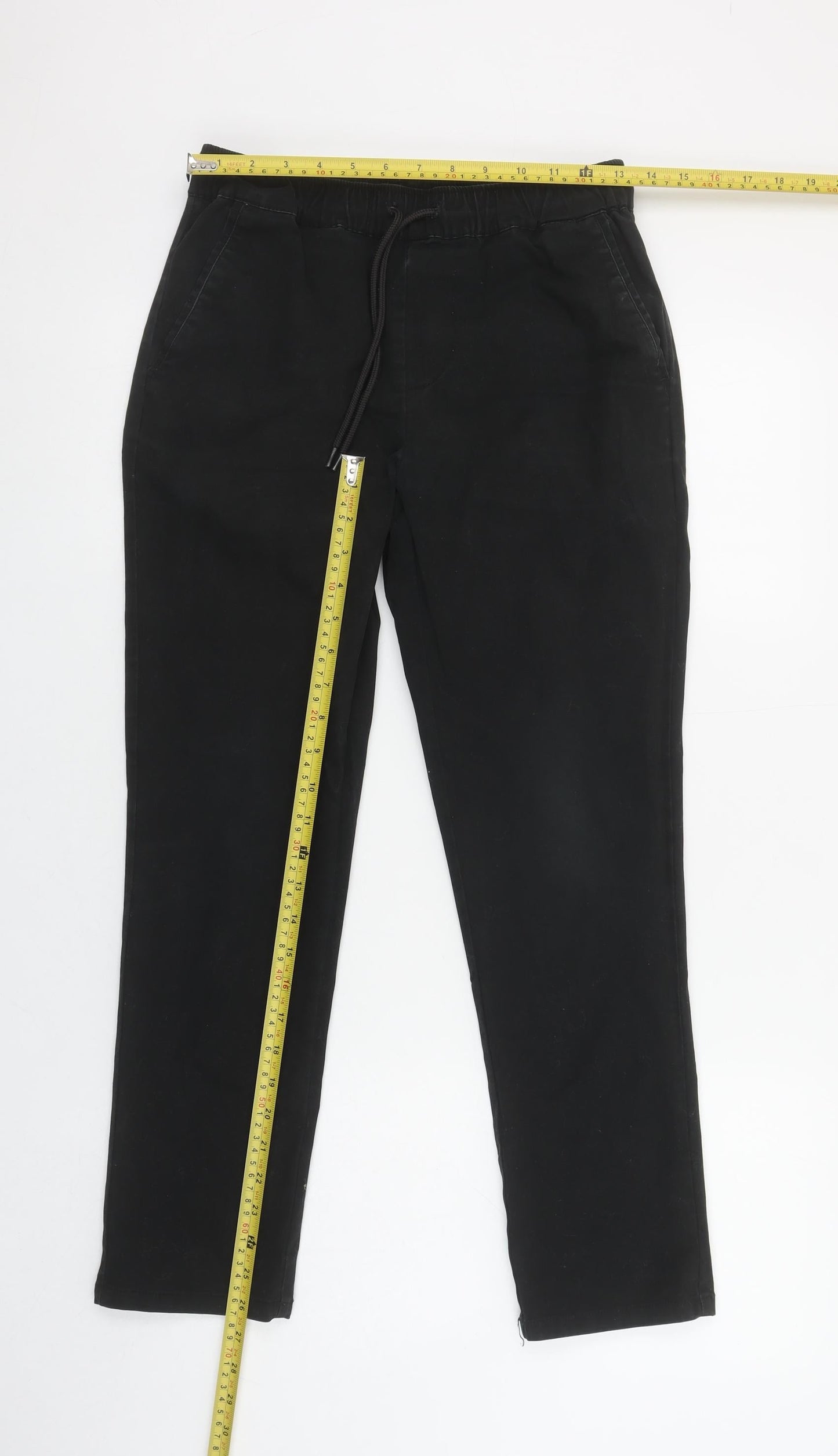 ASOS Women’s Black Cotton Blend Jogger Trousers Size 10 Regular