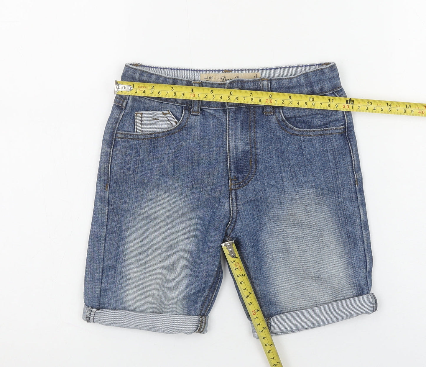 Denim Co. Boys Blue 6-7 Years Regular Fit Denim Chino Shorts