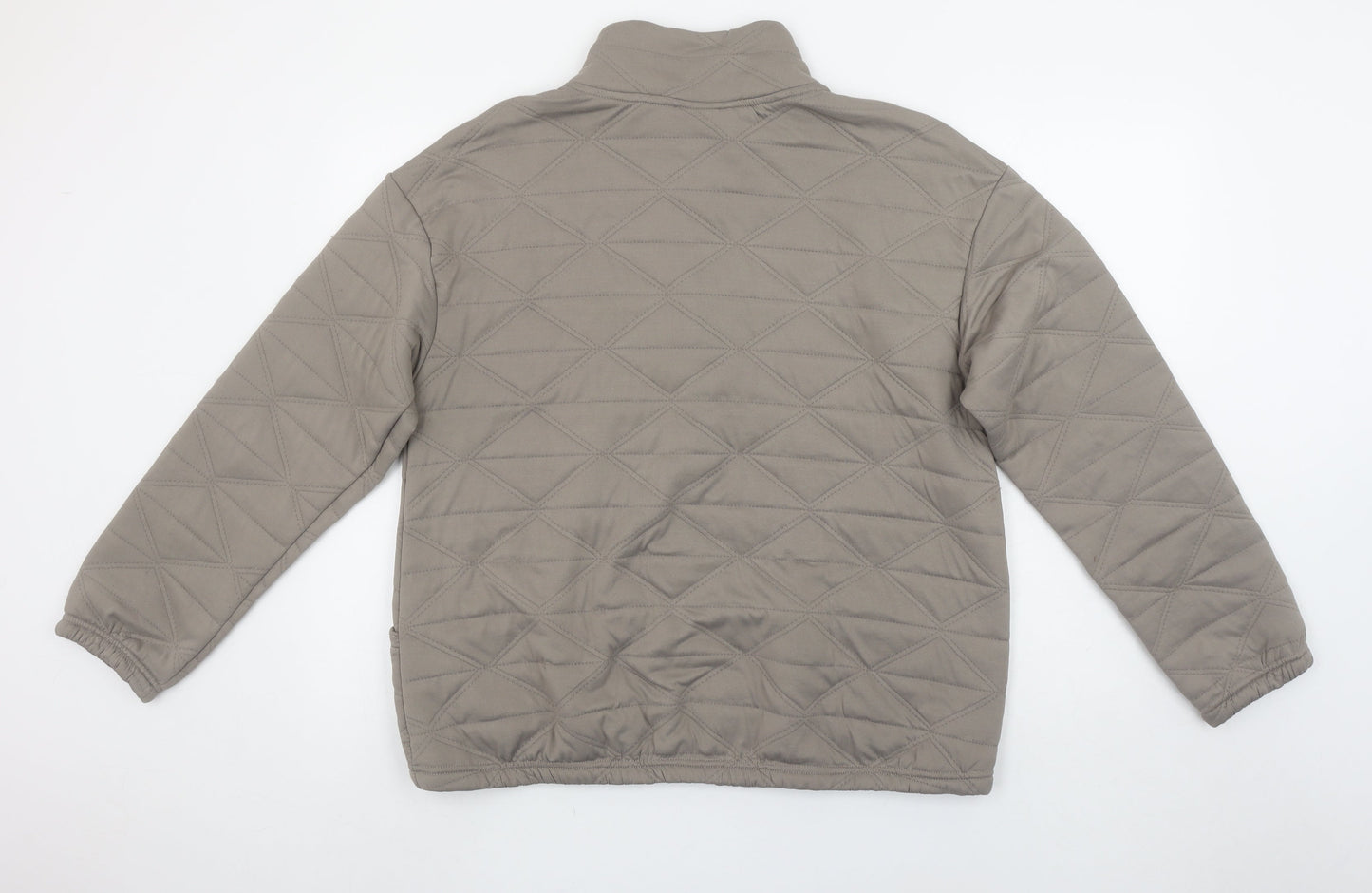 Avalanche Women's Grey Quilted 1/4 Zip Pullover Sweatshirt L