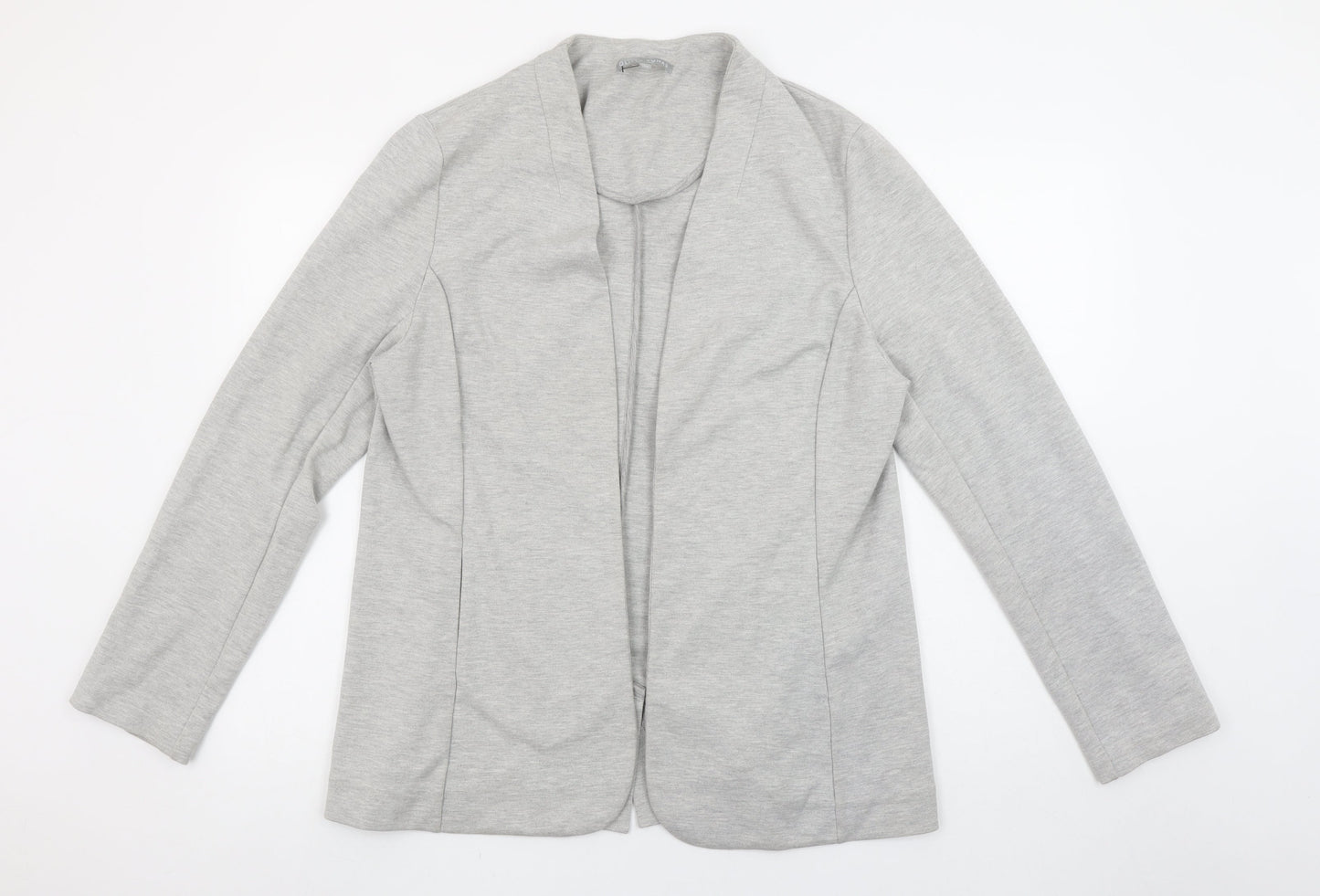 Oliver Bonas Women’s Grey Size 16 Shawl Collar Jersey Blazer