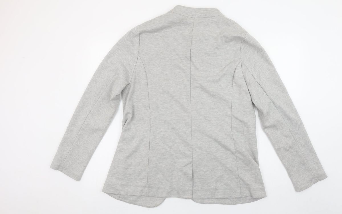Oliver Bonas Women’s Grey Size 16 Shawl Collar Jersey Blazer