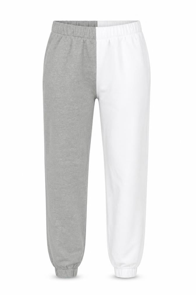 Hollister Women’s Grey & White Ultra High-Rise Joggers M