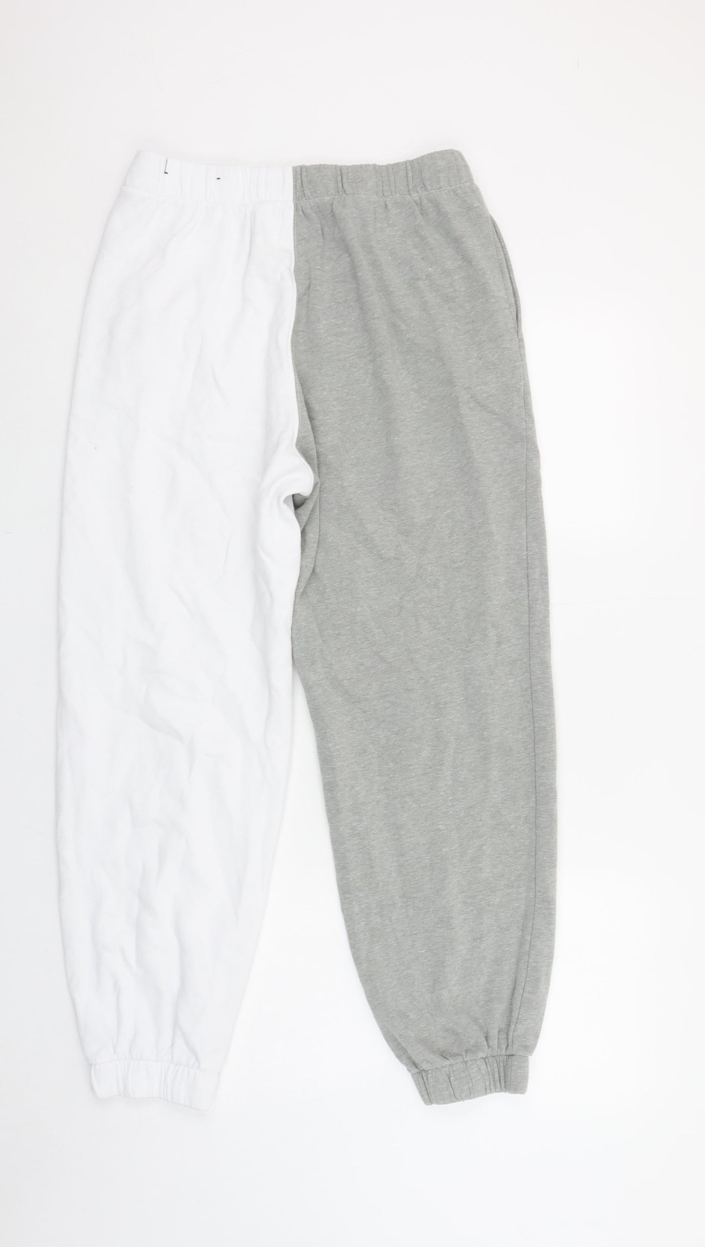 Hollister Women’s Grey & White Ultra High-Rise Joggers M