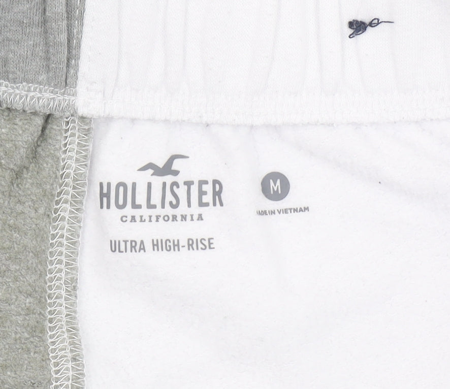Hollister Women’s Grey & White Ultra High-Rise Joggers M
