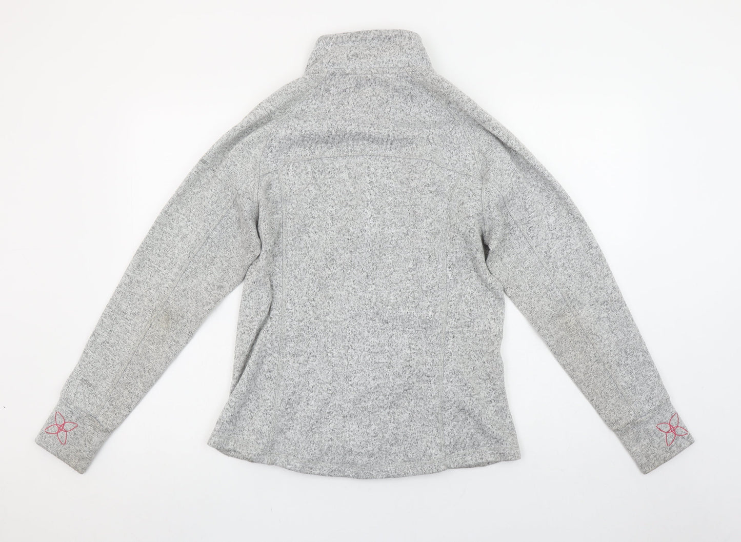 Trespass Womens Grey Full Zip Knit Fleece Jacket UK 12