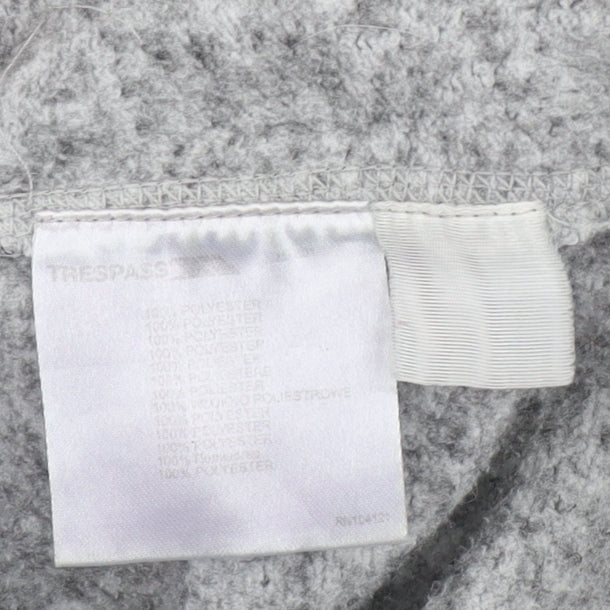 Trespass Womens Grey Full Zip Knit Fleece Jacket UK 12