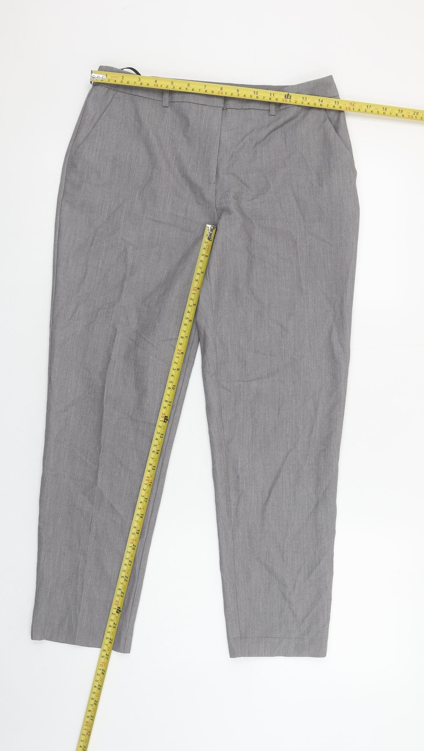 Dorothy Perkins Women’s Grey Slim Tapered Work Trousers UK 8
