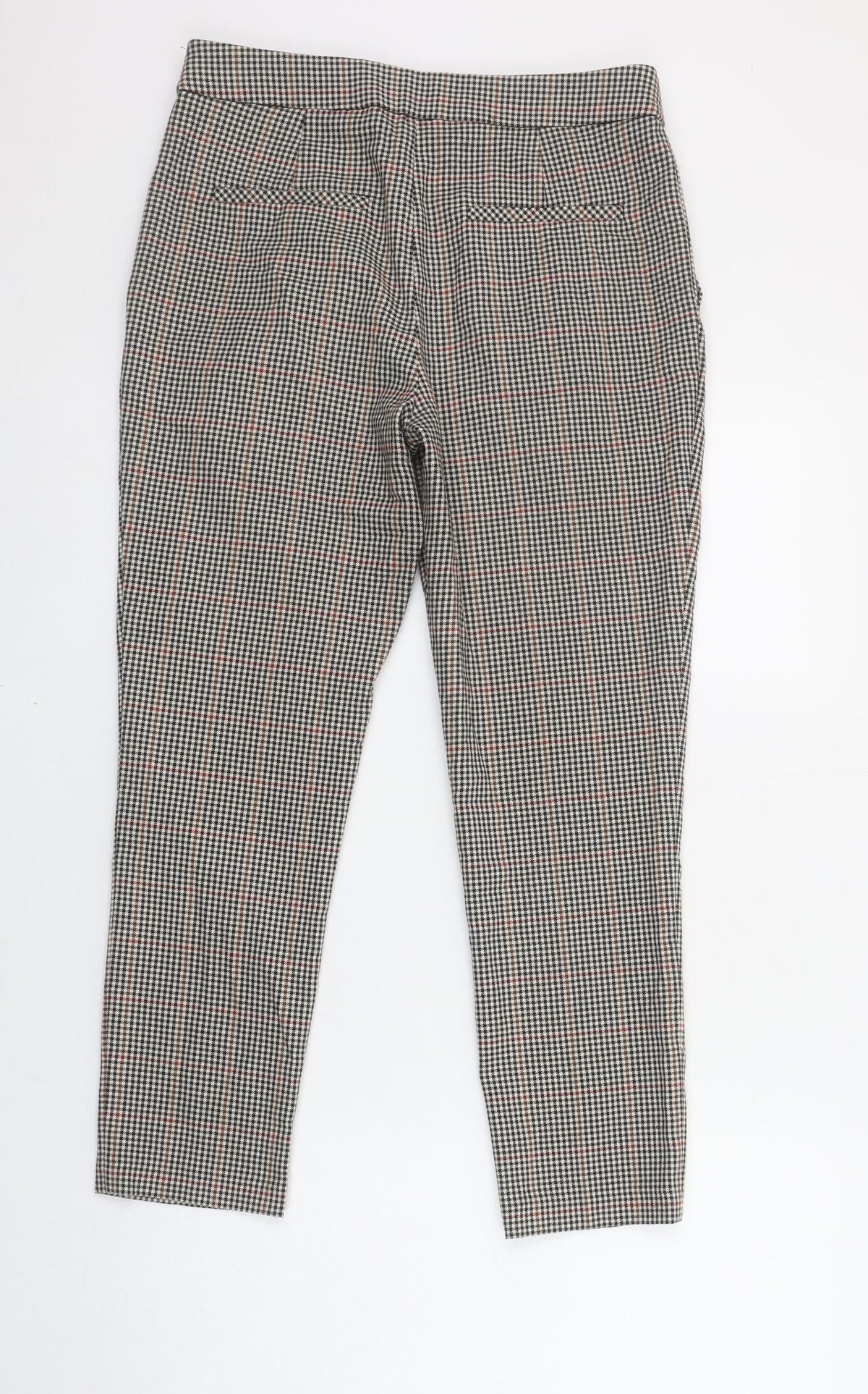 Next Tailoring Women's Multicoloured Check Slim Tapered Trousers Size 8