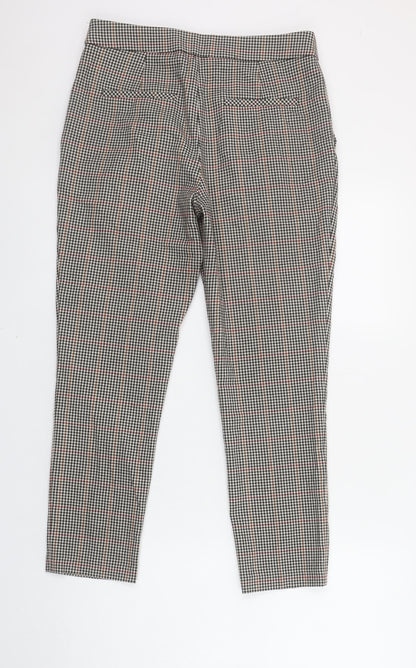 Next Tailoring Women's Multicoloured Check Slim Tapered Trousers Size 8