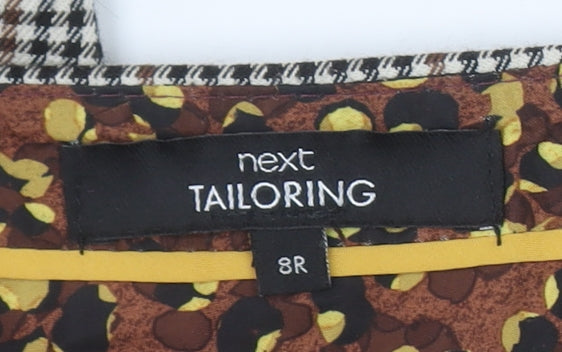 Next Tailoring Women's Multicoloured Check Slim Tapered Trousers Size 8
