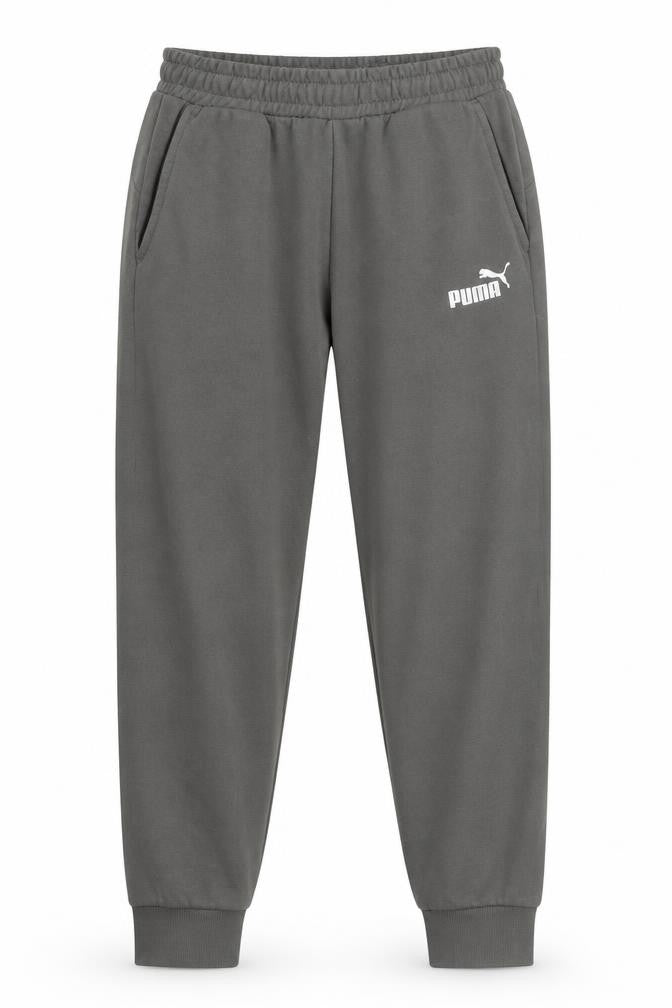 Puma Men's Grey Jogger Sweatpants S Regular Fit Elastic Waist