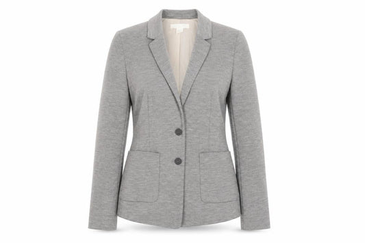 H&M Women's Grey Regular Fit Two-Button Blazer Jacket Size 8