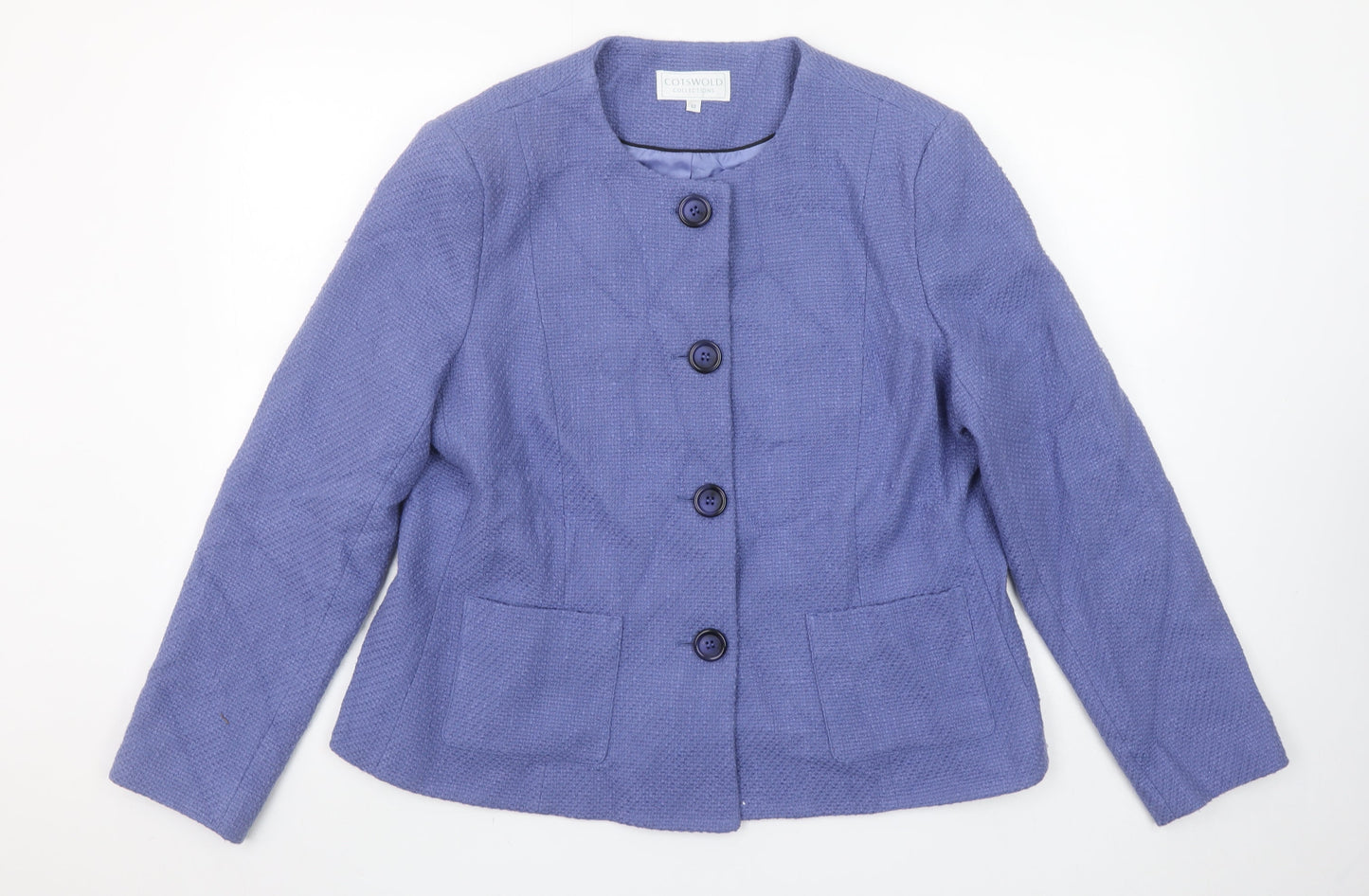 Cotswold Collections Women Purple Size 18 Classic Woven Blazer Jacket