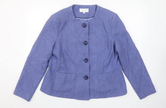 Cotswold Collections Women Purple Size 18 Classic Woven Blazer Jacket