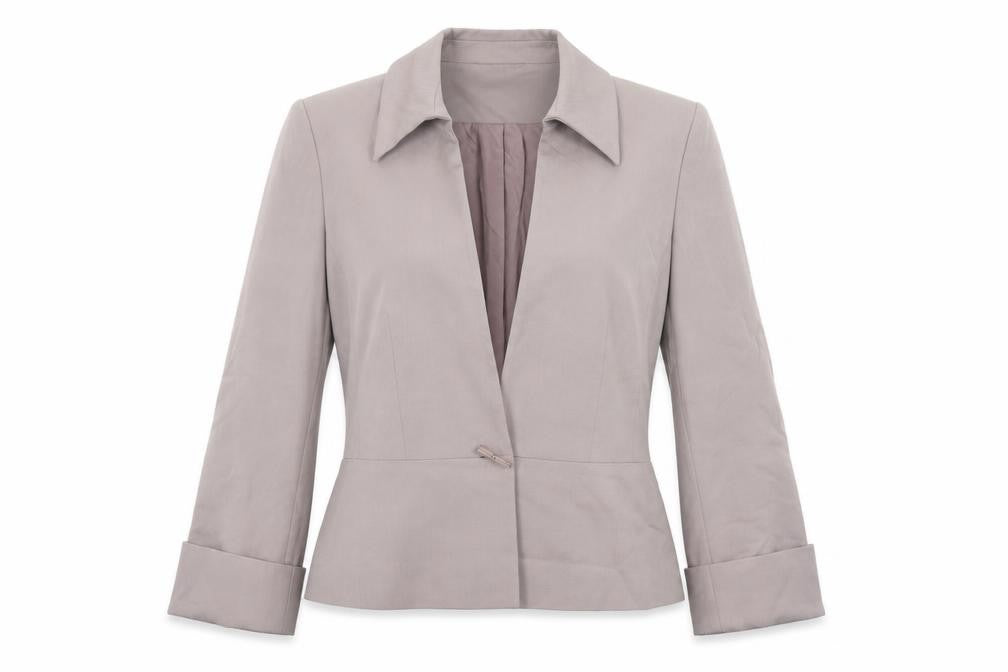Principles Collection Womens Beige Single-Breasted Suit Jacket Size 12