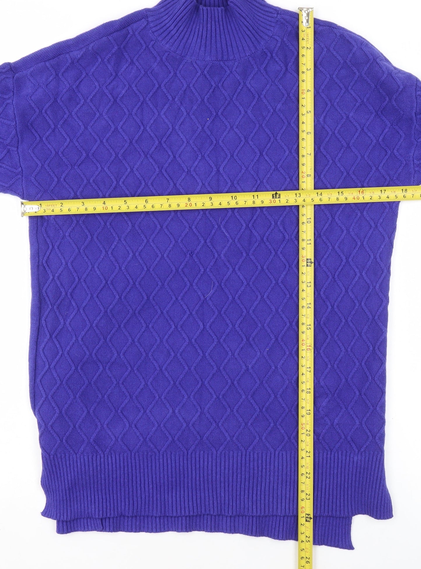 Cyrus Women’s Blue Mock Neck Pullover Sweater Size S Rayon Blend