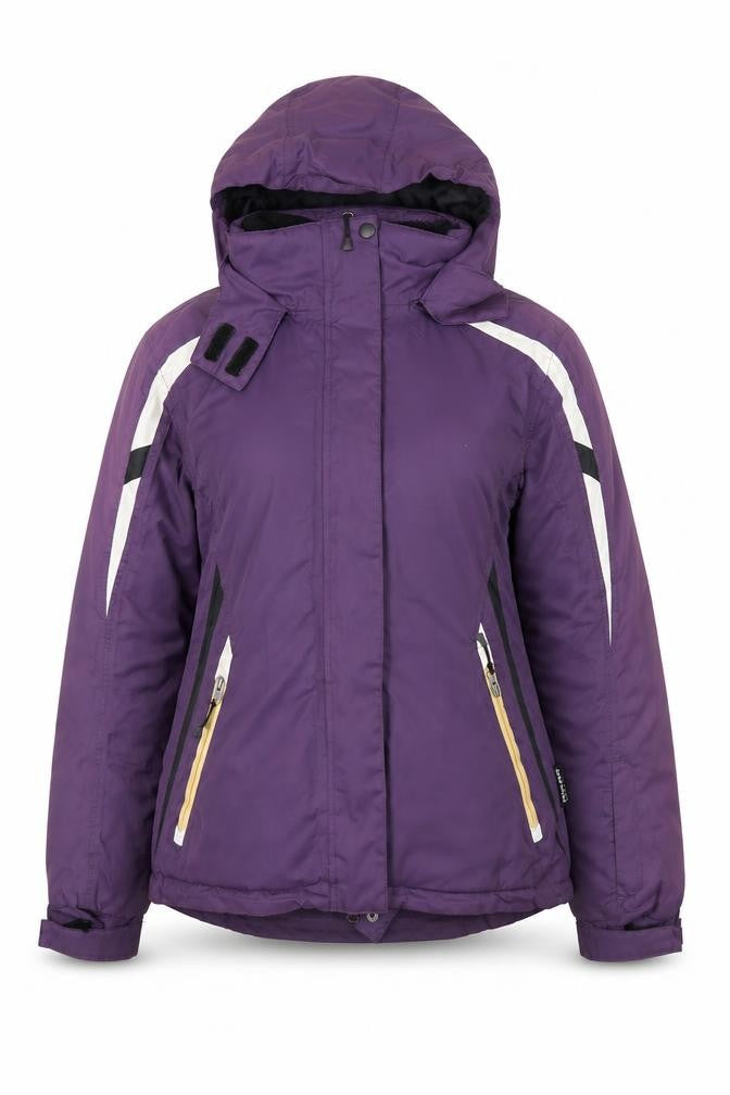 Crane Womens Purple Ski Jacket Small S 8-10 Hooded Waterproof Winter Coat