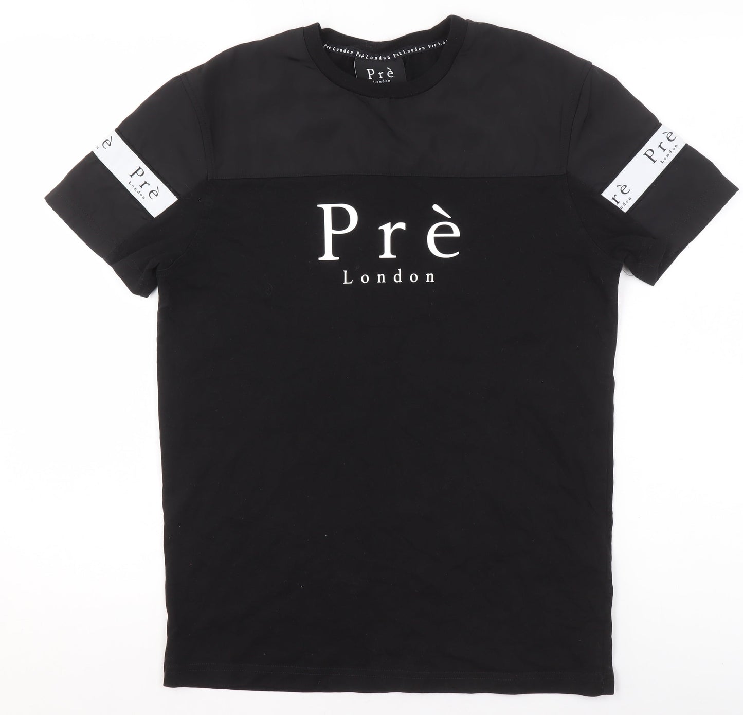 Prè London Black XS Unisex Short Sleeve Cotton T-Shirt