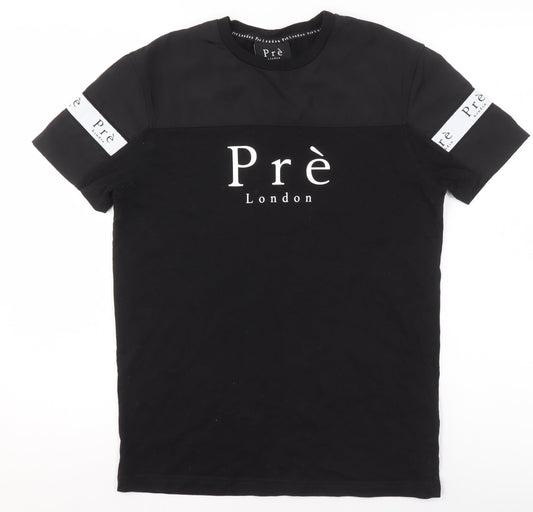Prè London Black XS Unisex Short Sleeve Cotton T-Shirt