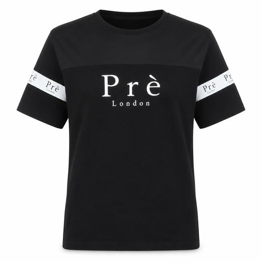 Prè Womens London Black XS Short Sleeve Cotton T-Shirt